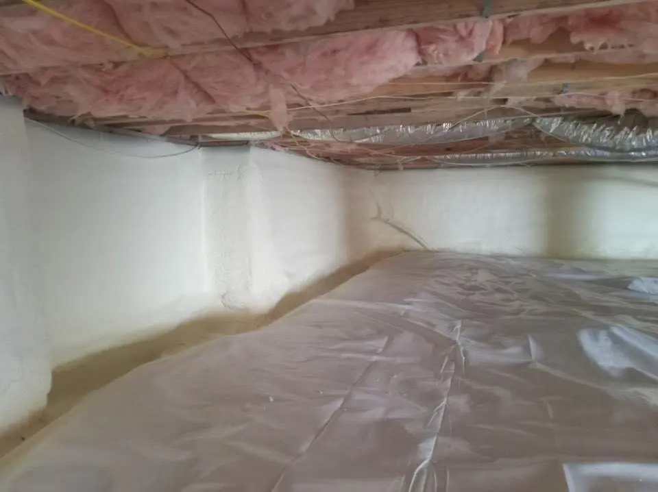 Crawl space encapsulation with closed-cell spray foam for Attic Insulation in Shamong